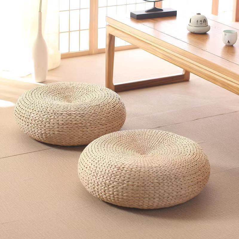 Tatami Mat Rush - Almofada de Chão Artesanal de Junco